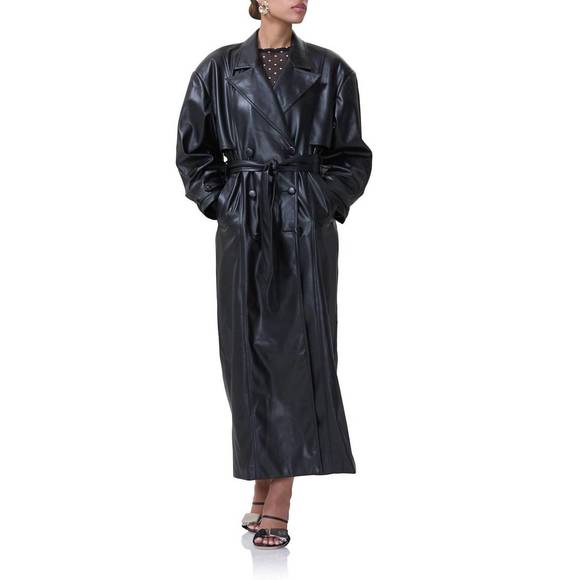 NEW AFRM saint barrel sleeve trench coat in black - Picture 1 of 4